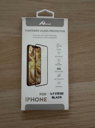 Protector Pantalla iPhone 16 Pro Max Negro