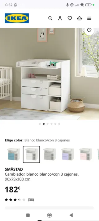 Cambiador IKEA SMÅSTAD Blanco