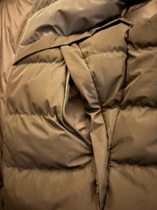 Chaleco acolchado azul M con capucha