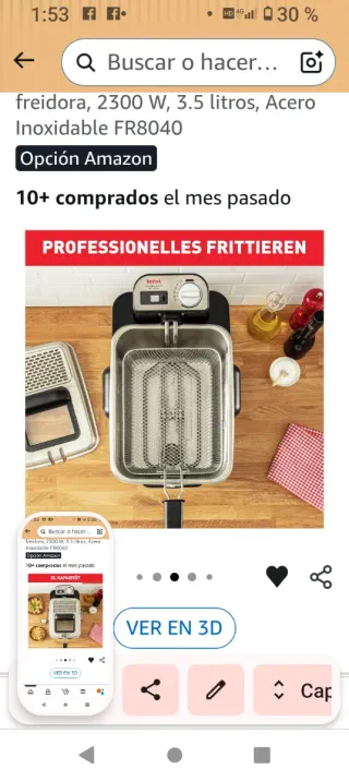 Freidora Tefal Oleoclean Pro 3.5L