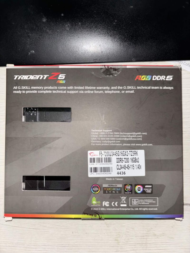 Kit memoria ram DDR5 G.SKILL Trident Z5 RGB 16x2 afbeelding 2