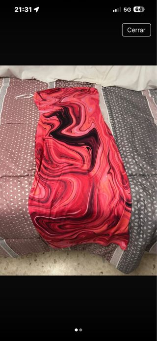 Vestido largo estampado multicolor