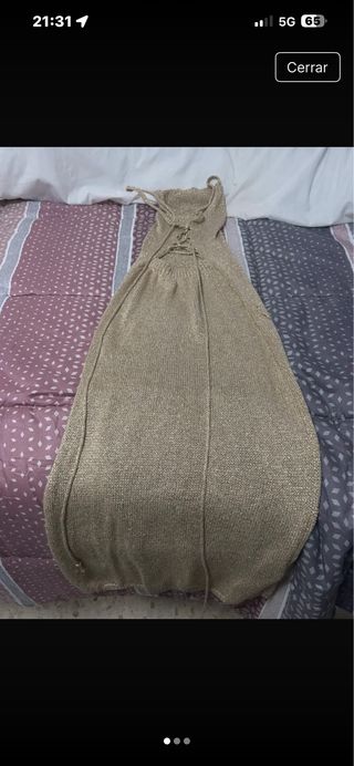 Vestido largo estampado multicolor