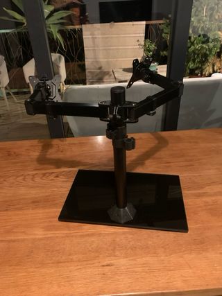 Soporte Doble Monitor Negro