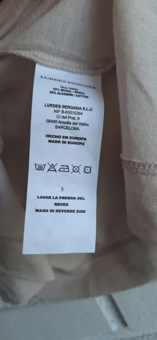 Camiseta Lurdes Bergada beige algodón