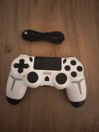 Mando PS4 Blanco + Cable