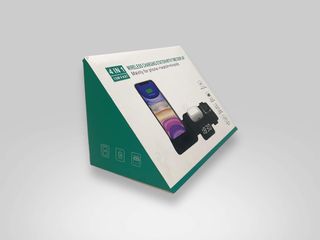 cargador 4-1 wirelesscharging station with time display