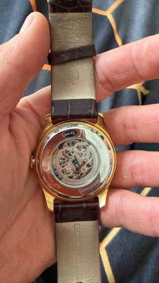 Reloj Kenneth Cole Automático Esqueleto Dorado