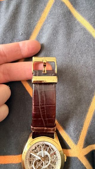 Reloj Kenneth Cole Automático Esqueleto Dorado