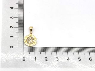 colgante oro 18k con piedra con circonita