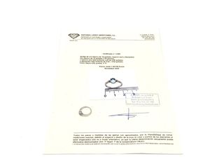 sortija oro 18k con piedra con diamante,topacio