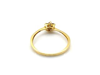 sortija oro 18k con piedra con diamante