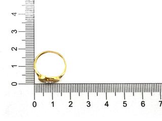 sortija oro 18k con piedra con circonita