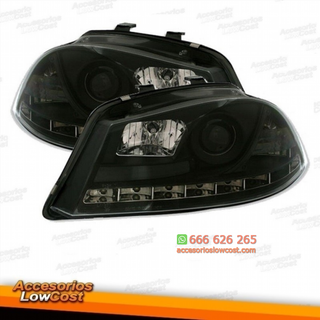FAROS CON LUZ DIURNA LED FONDO NEGRO SEAT IBIZA 6