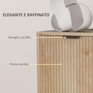 Mueble Multiusos de 2 Niveles con Estante Regulable en 3 Alturas, Mueble Contenedor con Patas de Madera de Pino, para Sala de Estar y Dormitorio, 78X40X77.5 Cm, Color Roble