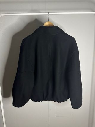 Cazadora Lana Zara Woman Elegante Negra Talla XS