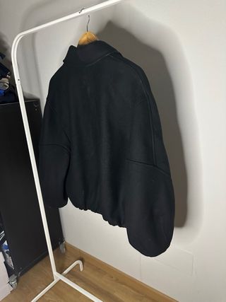 Cazadora Lana Zara Woman Elegante Negra Talla XS