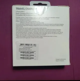 CARGADOR SAMSUNG PD 25W CARGA RÁPIDA 1MCABLE