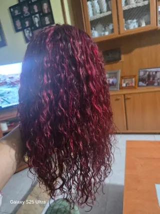 Peluca pelo natural rizada