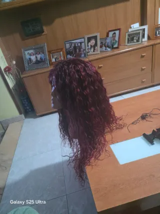 Peluca pelo natural rizada