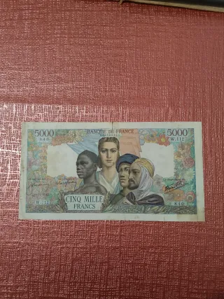 Billete 5000 Francos Franceses 1949