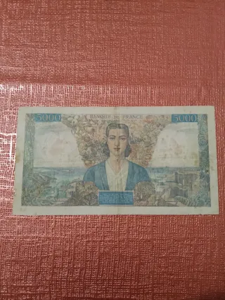 Billete 5000 Francos Franceses 1949