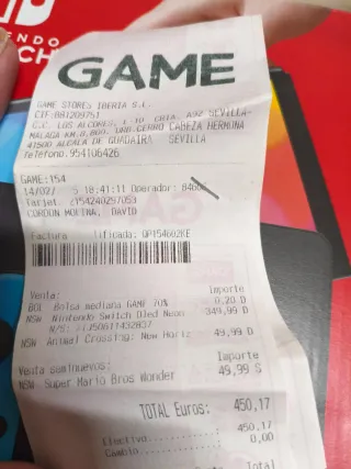 Nintendo Switch OLED Azul y Naranja con garantia