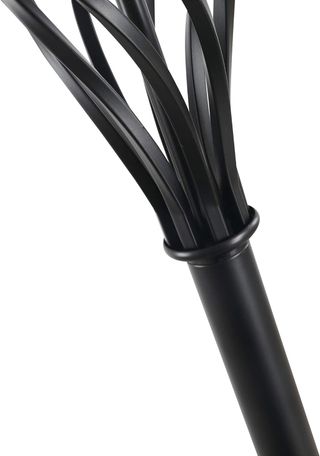 Set di 3 pezzi: 1 lampada da terra e 2 lampade da tavolo in metallo, design vintage, lampadine E27, nero e bianco