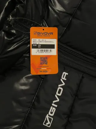 Parka larga acolchada Givova Negra