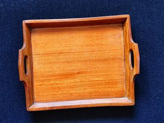 Tabuleiro de servir antigo em madeira maciça