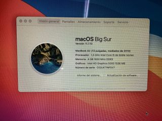 portatil apple apple macbook air core i5 1.3 13 (2013) (a1466)