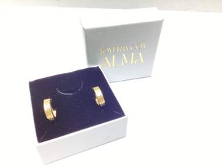 argollas oro 18k con circonita