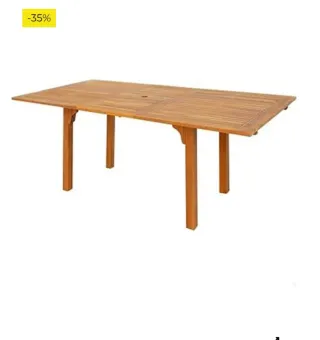 Tavolo da giardino estensibile in acacia per 6 persone