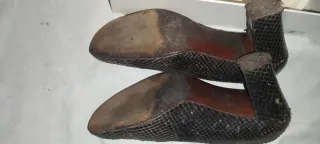 Zapatos marrones cocodrilo tacón 7 cm