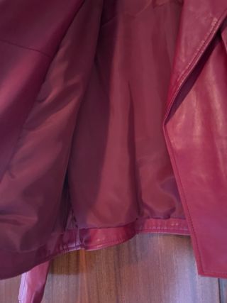 Cazadora Cuero Burdeos GERRY