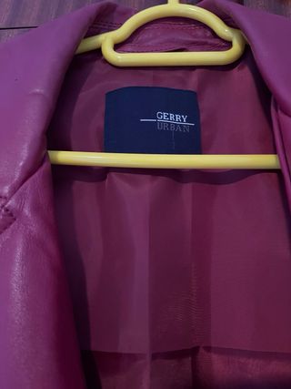 Cazadora Cuero Burdeos GERRY