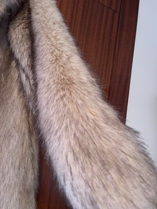 Abrigo pelo Zara Beige/Gris