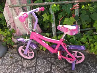 Bicicleta infantil rosa y morada