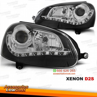 FAROS VW GOLF MK5 03-08 XENON LUZ DIURNA FONDO NE