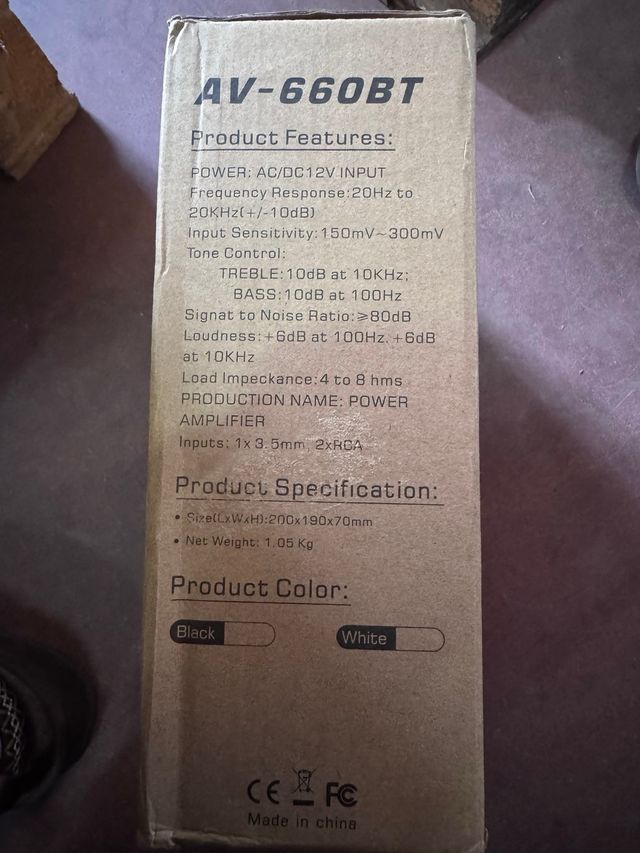 Amplificador Estéreo Sunbuck AV-660BT Bluetooth