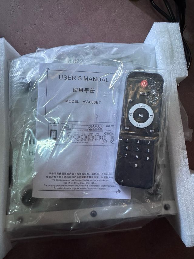 Amplificador Estéreo Sunbuck AV-660BT Bluetooth