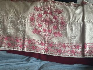 Pañolón Fallera Beige y Rosa Sin Estrenar PRECIOSO