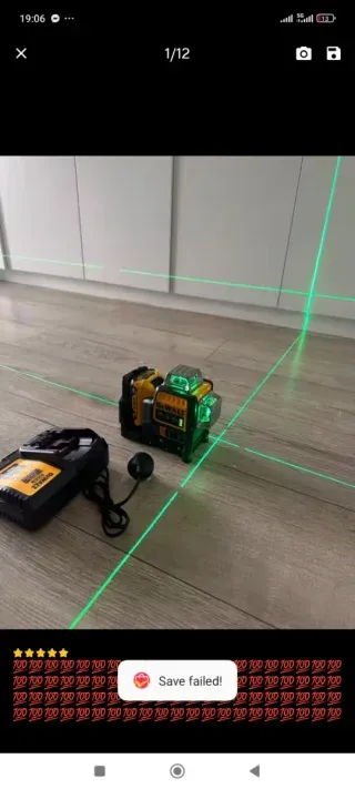 Nivel Láser 360° 12 Líneas 3 Lados