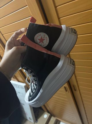 Converse nuevas plataforma negras y rosas