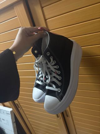 Converse nuevas plataforma negras y rosas
