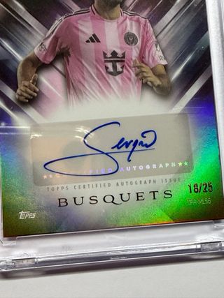 Tarjeta Busquets Topps Auto 18/25