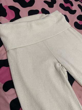 Mallas campana Bershka beige talla S