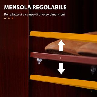 Zapatero di Ingresso con 4 Ripiani Aperti, Armadio Multiuso con 2 Ante e Ripiani Regolabili, Porta Scarpe Salvaspazio per 12 Paia, 83X30X90 Cm, Caffè