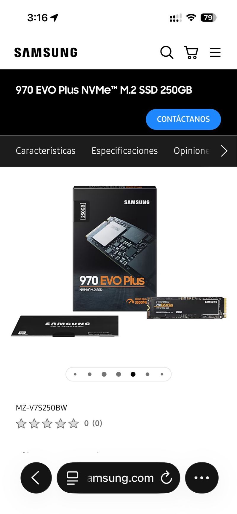 SSD Samsung 970 EVO Plus 250GB NVMe M.2 afbeelding 6
