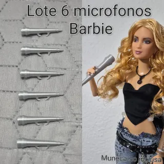 Lote 6 Micrófonos Barbie